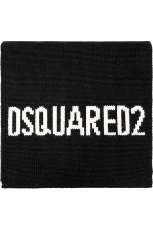 Dsquared2 Accessoires, Heren, Zwart, ONE Size, Wol, Wollen Sjaal