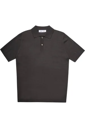 Samsøe Samsøe Tops, Heren, Zwart, L, Grijze Gebreide Polo Sweater