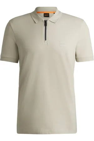 HUGO BOSS Tops, Heren, , M, Katoen, Polo met Passerzip-detail