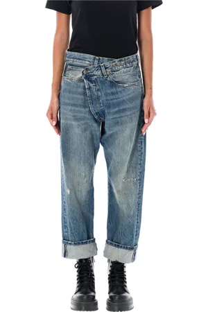 R13 Jeans, Dames, Blauw, W28, Katoen, Crossover Jeans