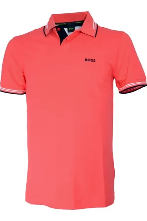 HUGO BOSS Tops, Heren, Rood, 2Xl, Katoen, Slim Fit Katoen Piqué Polo Rood