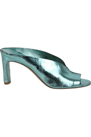 ROBERTO DEL CARLO Schoenen, Dames, Blauw, 38 EU, Leer, Gescheurde leren haksandaal