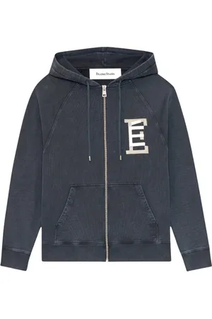Etudes Sweatshirts & Hoodies, Heren, Blauw, XS, Katoen, Marineblauw Universiteit Zip Hoodie