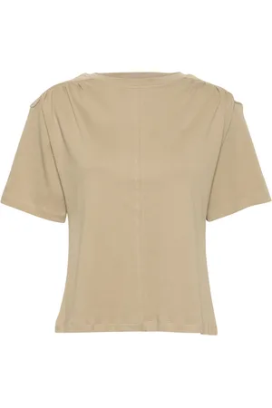 Karen by Simonsen Tops, Dames, , 2Xl, Katoen, Wijde Schouder Tee Top Chinchilla