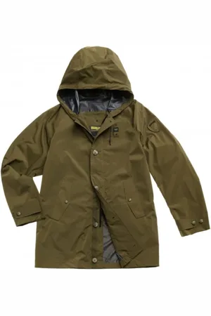 Blauer Jassen, Heren, Groen, M, Groene Waterdichte Trenchcoat