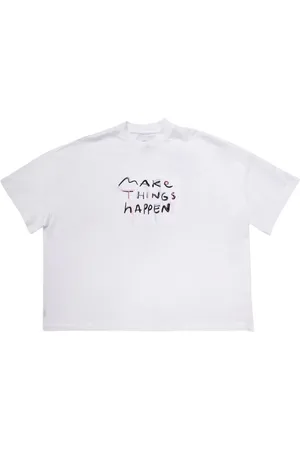 BONSAI Tops, Heren, Wit, M, Oversize Fit T-Shirt Make Things Happen