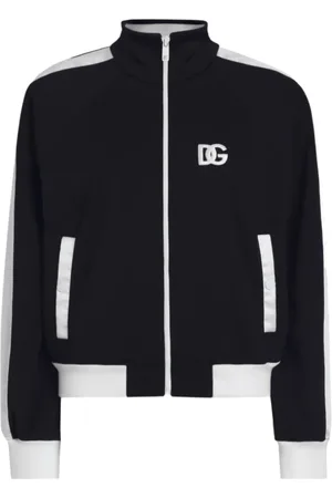 Dolce & Gabbana Sweatshirts & Hoodies, Dames, Zwart, XS, Zwart Geborduurd Sweatshirt met Ritssluiting