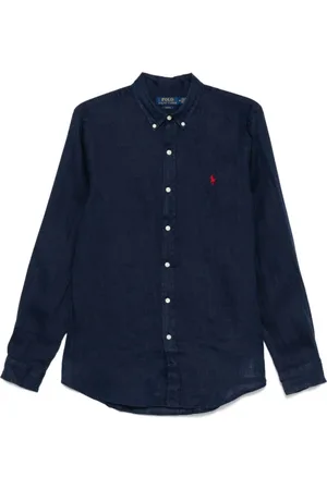 Ralph Lauren Overhemden, Heren, Blauw, M, Stijlvolle Overhemden Collectie