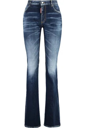 Dsquared2 Jeans, Dames, Blauw, M, Katoen, Vintage Twiggy Jeans met koperen details