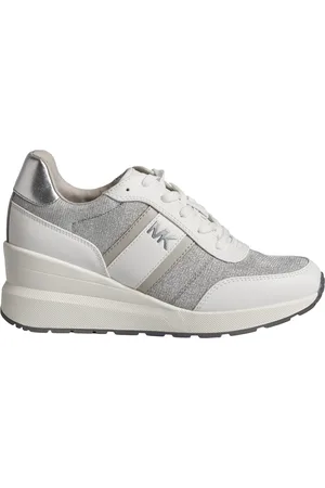 Michael Kors Schoenen, Dames, Veelkleurig, 39 EU, Hoogwaardige Sneakers met Mesh en Leren Panelen