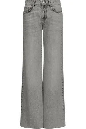 MARELLA Jeans, Dames, Grijs, XS, Katoen, Grijze Wide Leg Jeans