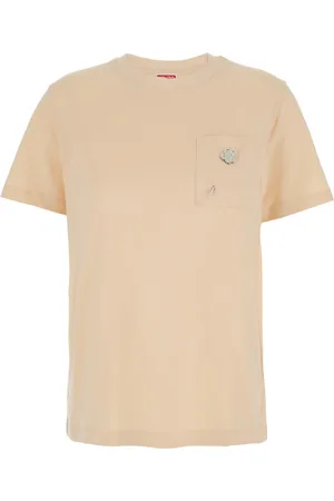 Kenzo Tops, Dames, , S, Katoen, Bloemen loszittend T-shirt