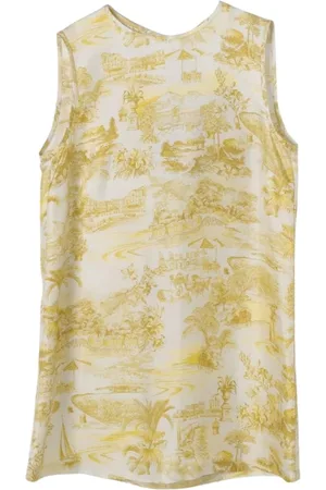 Max Mara Tops, Dames, Veelkleurig, XL, Grijze Zijden Jurk, Elegant en veelzijdig