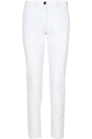 RRD Broeken, Dames, Wit, S, Katoen, Witte Katoenen Hoge Taille Broek