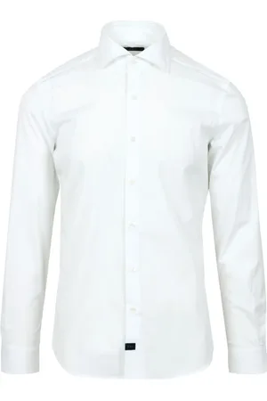 FAY Overhemden, Heren, Wit, L, Katoen, Formal Shirt