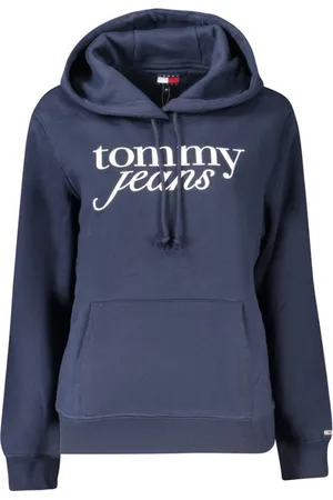 Tommy Hilfiger Sweatshirts & Hoodies, Dames, Blauw, XS, Katoen, Blauwe Katoenen Dames Sweater Hoodie