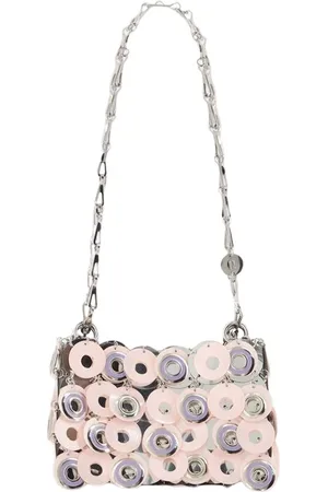 Paco rabanne Tassen, Dames, Roze, ONE Size, Polyester, Roze Synthetische Schoudertas