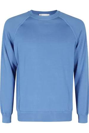 FILIPPO DE LAURENTIIS Truien, Heren, Blauw, XL, Raglan Crepe Top
