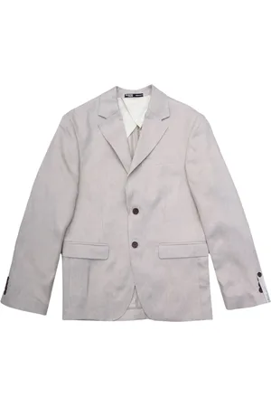 SELECTED Jassen, Heren, Grijs, 2Xl, Linnen, Linnen Monopetto Blazer in Zand