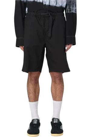 Msgm Korte broeken, Heren, Zwart, L, Katoen, Zwarte Casual Shorts met Riem