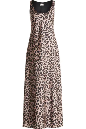 Vera Mont Kleedjes, Dames, Veelkleurig, M, Elegante Avondjurk met Leoprint