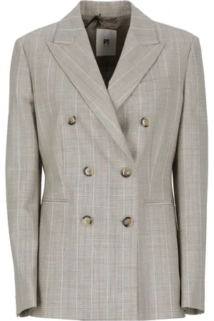 PT Torino Jassen, Dames, , L, Wol, Wol Double-Breasted Blazer