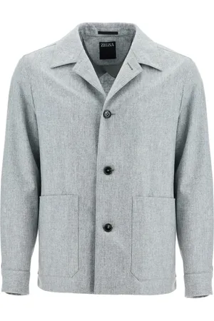 Ermenegildo Zegna Jassen, Heren, Grijs, M, Stijlvolle Jas voor Mannen