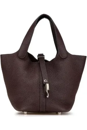 Hermès Pre-owned, Dames, Bruin, ONE Size, Leer, Tweedehands leren handtassen