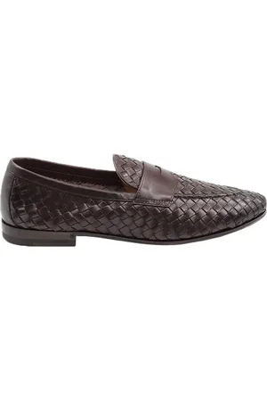 HENDERSON BARACCO Schoenen, Heren, Bruin, 40 1/2 EU, Donkerbruine platte schoenen met kalfsleren band