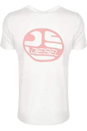 Diesel Tops, Heren, Wit, 2Xl, Katoen, Moderne T-Just T-shirt