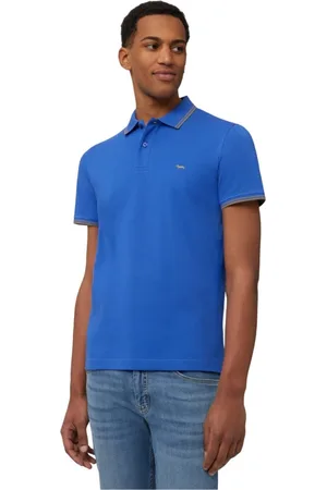 HARMONT&BLAINE Tops, Heren, Blauw, 2Xl, Katoen, T-shirts en Polo