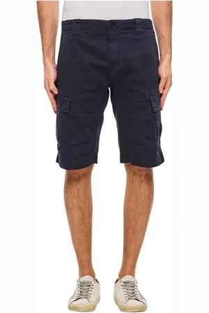 C.P. Company Korte broeken, Heren, Blauw, XL, Katoen, Khaki Multi Pocket Cargo Shorts