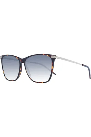 HUGO BOSS Accessoires, Dames, Bruin, ONE Size, Bruine Cat Eye Zonnebril Gradient UV Bescherming