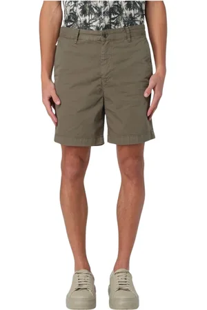 Belstaff Korte broeken, Heren, Groen, W31, Stijlvolle Zwarte Herenjas