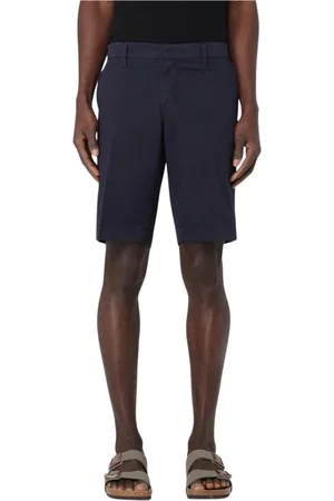 FAY Korte broeken, Heren, Blauw, W32, Stijlvolle Groene Shorts