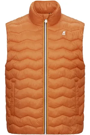 K-Way Jassen, Heren, Oranje, L, Nylon, Gewatteerde Warme Oranje Koperen Jas