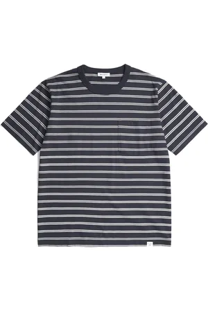 Norse projects Tops, Heren, Blauw, L, Katoen, Blauw Sailor Zak T-shirt Katoen