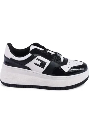 Tommy Hilfiger Schoenen, Dames, Wit, 39 EU, Leer, Witte Platform Sneakers Casual Stijl