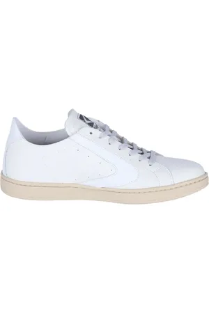 Valsport 1920 Schoenen, Heren, Wit, 42 EU, Katoen, Witte leren sneakers met boemerangdetail