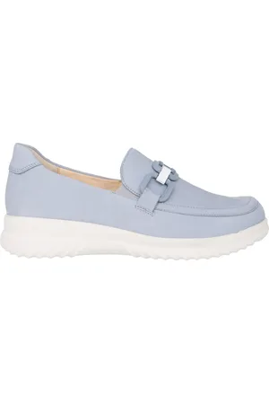 Ganter Schoenen, Dames, Blauw, 38 1/2 EU, Blauwe Wijde Pasvorm Mocassin Heike Loafers