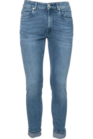 Siviglia Jeans, Heren, Blauw, W31, Katoen, Slim Fit Katoenen Jeans met 5 Zakken