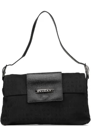 Bvlgari Pre-owned, Dames, Zwart, ONE Size, Leer, Pre-owned Canvas shoulder-bags