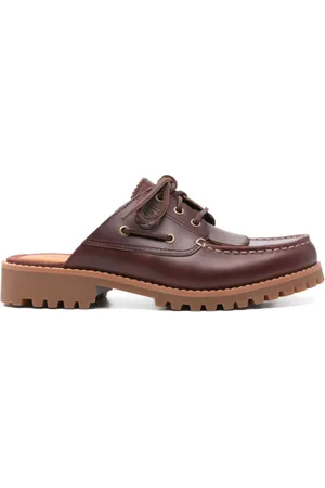 Timberland Schoenen, Dames, Bruin, 35 1/2 EU, Bruine platte schoenen met franje