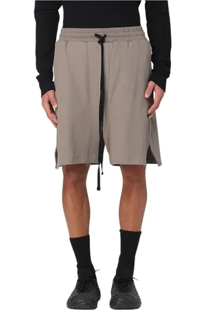 THOM KROM Korte broeken, Heren, Grijs, M, Grijze Geribbelde Gebreide Casual Shorts