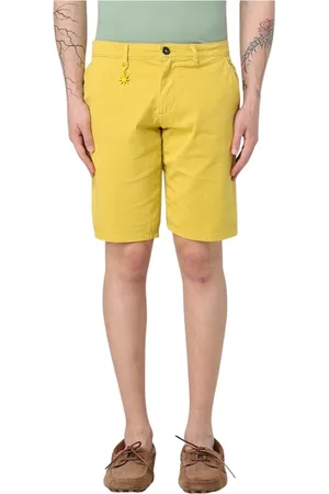 Manuel Ritz Korte broeken, Heren, Geel, S, Katoen, Lichtblauwe Casual Shorts