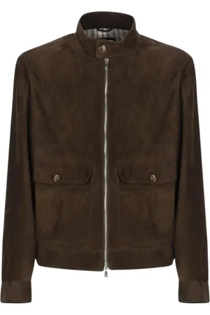 Brunello Cucinelli Jassen, Heren, Bruin, L, Stijlvolle Bruine Blazer