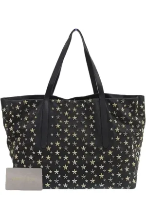 Jimmy Choo Pre-owned, Dames, Zwart, ONE Size, Leer, Tweedehands leren handtassen