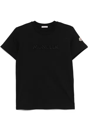 Moncler Tops, Dames, Zwart, XS, Katoen, Zwart T-shirt en Polo