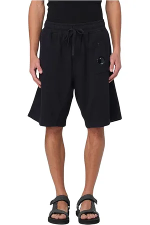 C.P. Company Korte broeken, Heren, Blauw, M, Katoen, Blauwe Stijlvolle Sweatshorts voor Mannen