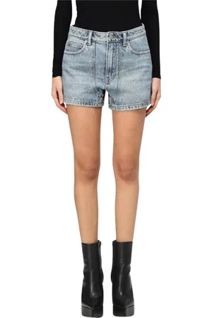 Alexander Wang Korte broeken, Dames, Blauw, W26, Denim, Luxe Denim Shorts